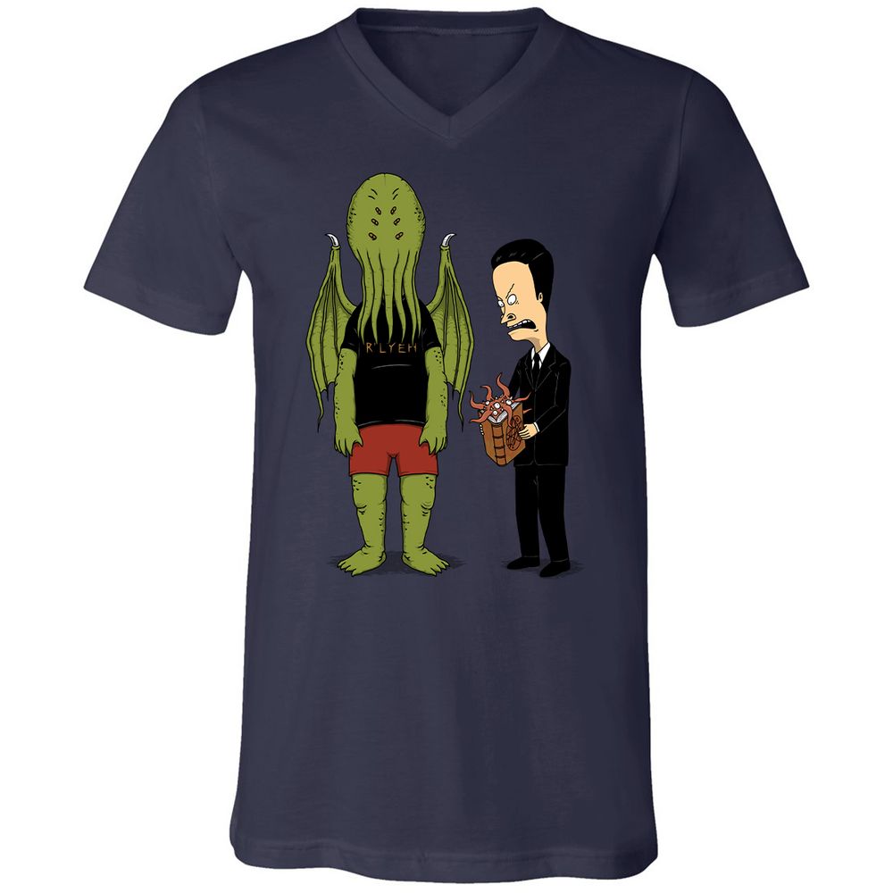 Unisex V-Neck T-Shirt - JPJ7JK7Z - Navy - 9