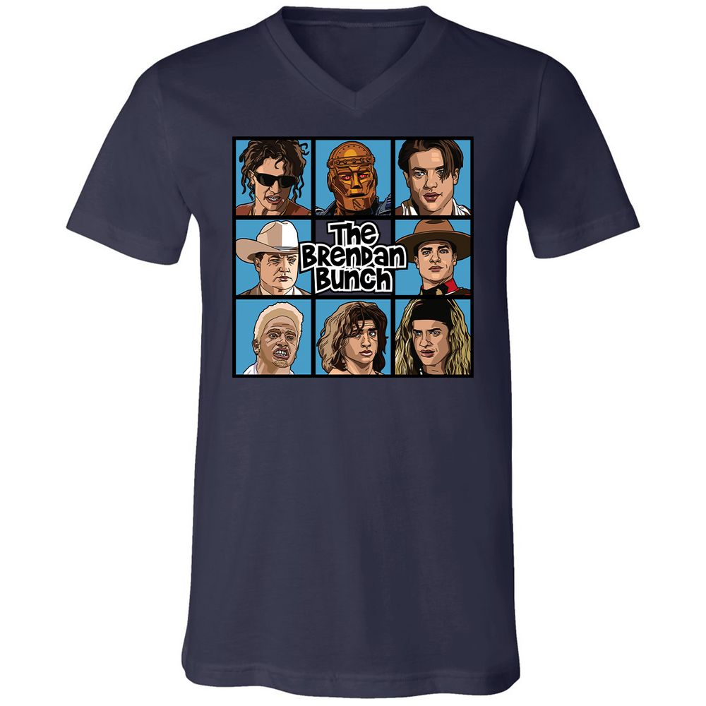 Unisex V-Neck T-Shirt - 3VPPFP18 - Navy - 9
