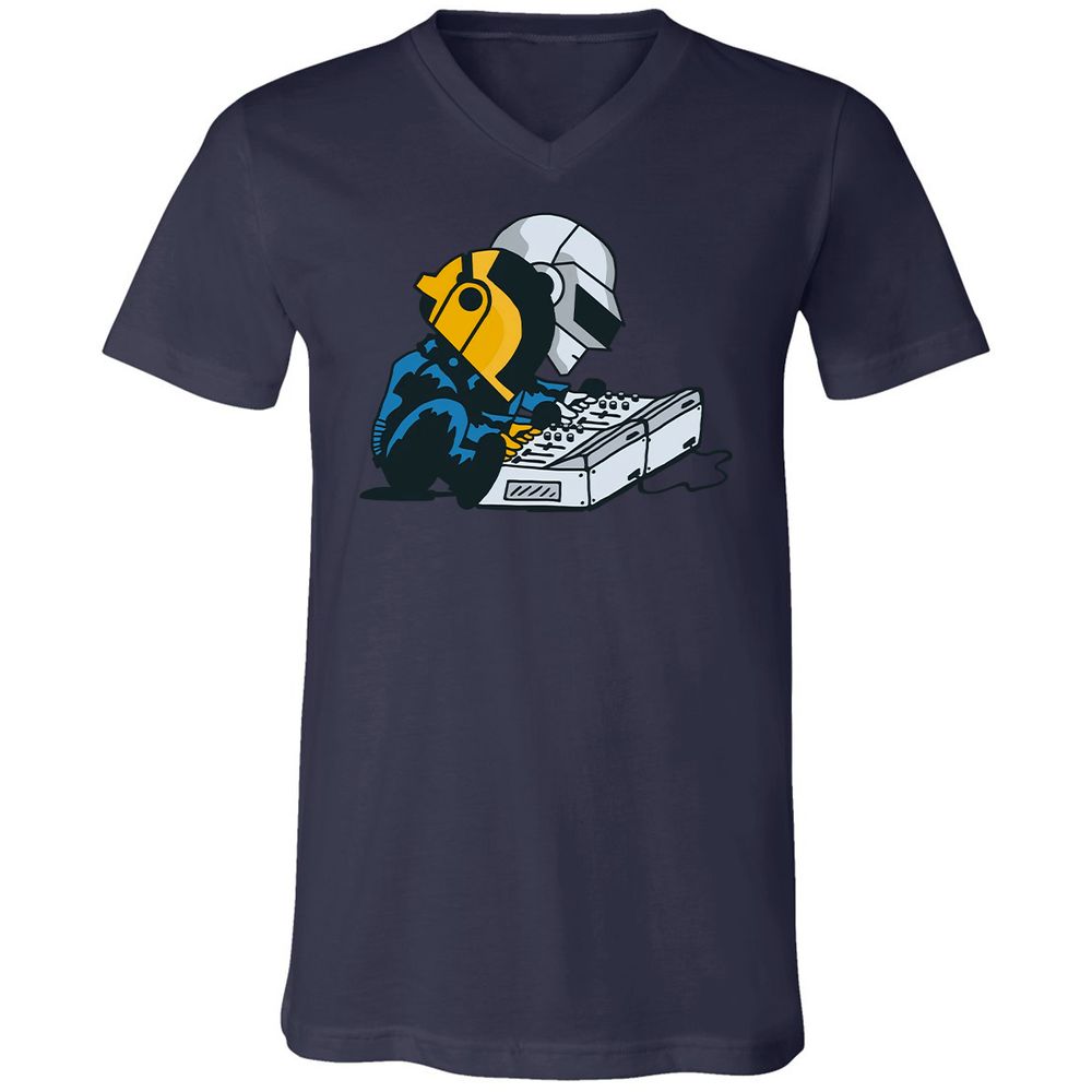 Unisex V-Neck T-Shirt - K37S9GT4 - Navy - 9