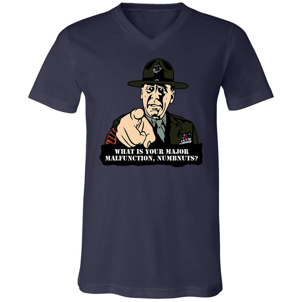 Unisex V-Neck T-Shirt - 4ZVMH4AR - Navy - 9