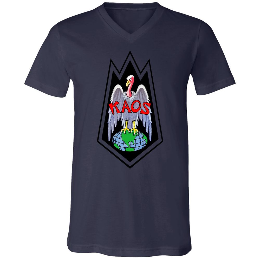 Unisex V-Neck T-Shirt - QDEUFEUP - Navy - 9