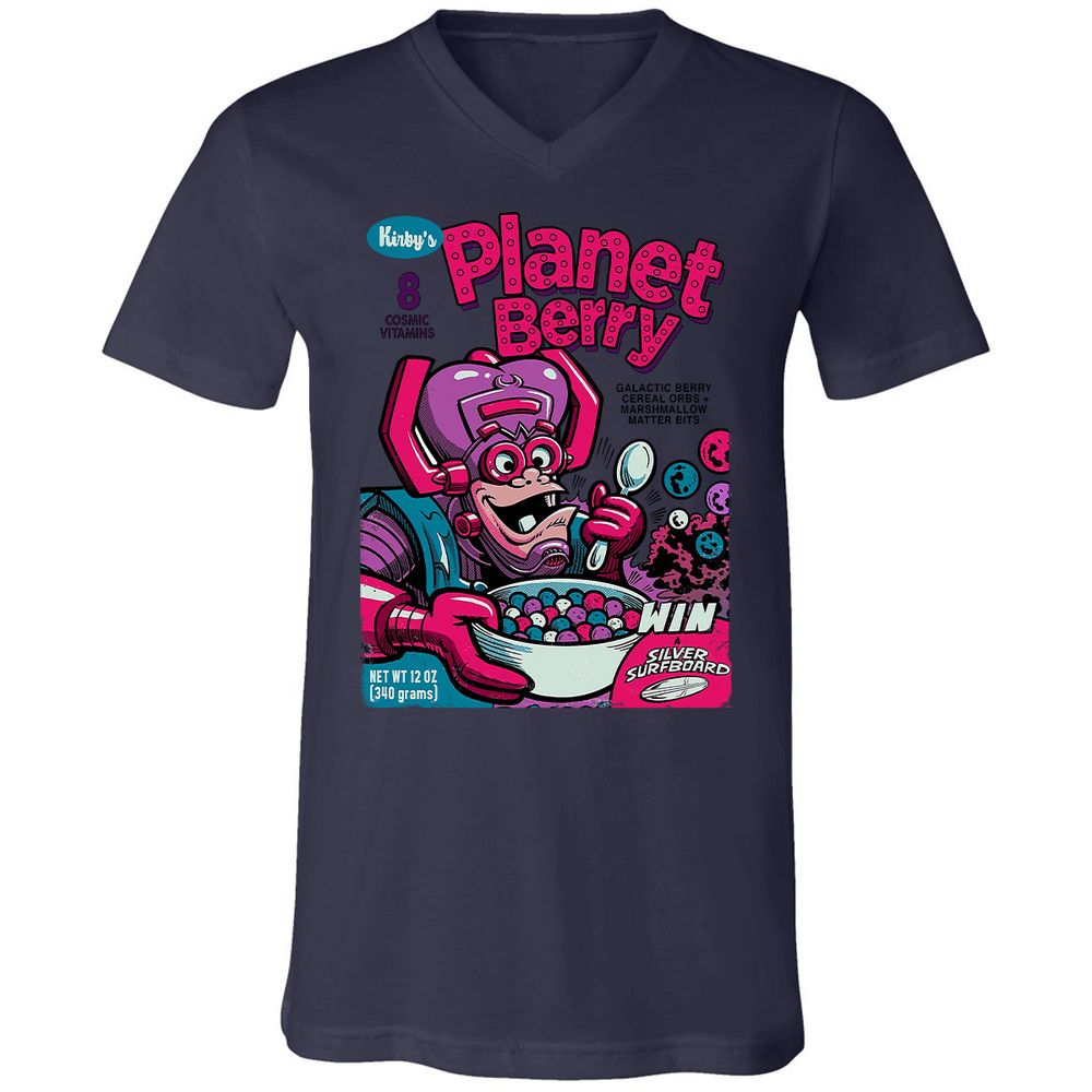 Unisex V-Neck T-Shirt - 1F1B5AT8 - Navy - 9
