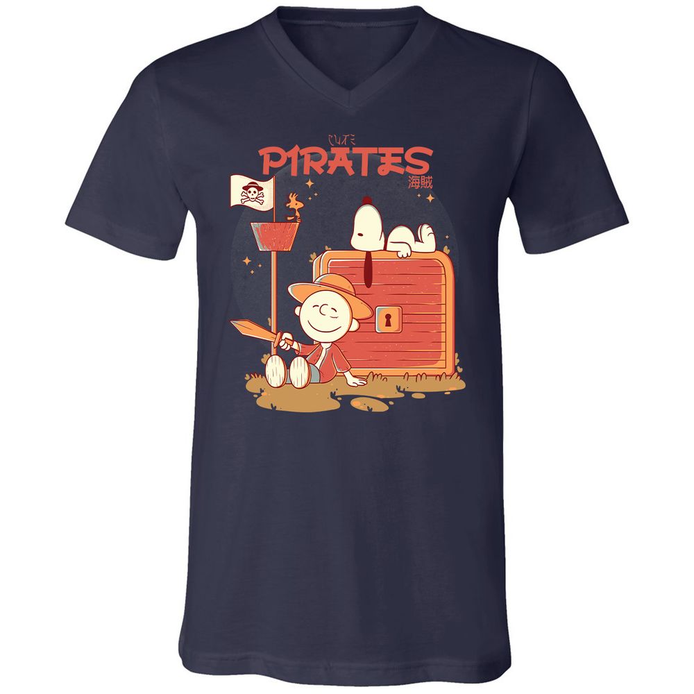 Unisex V-Neck T-Shirt - SBCWK6HW - Navy - 9