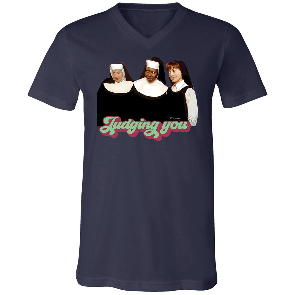 Unisex V-Neck T-Shirt - SXHT8TB6 - Navy - 9
