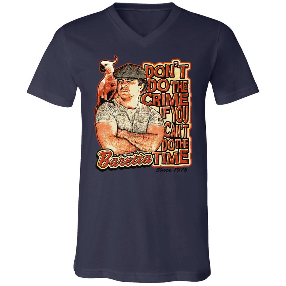 Unisex V-Neck T-Shirt - RZCLDQHH - Navy - 9