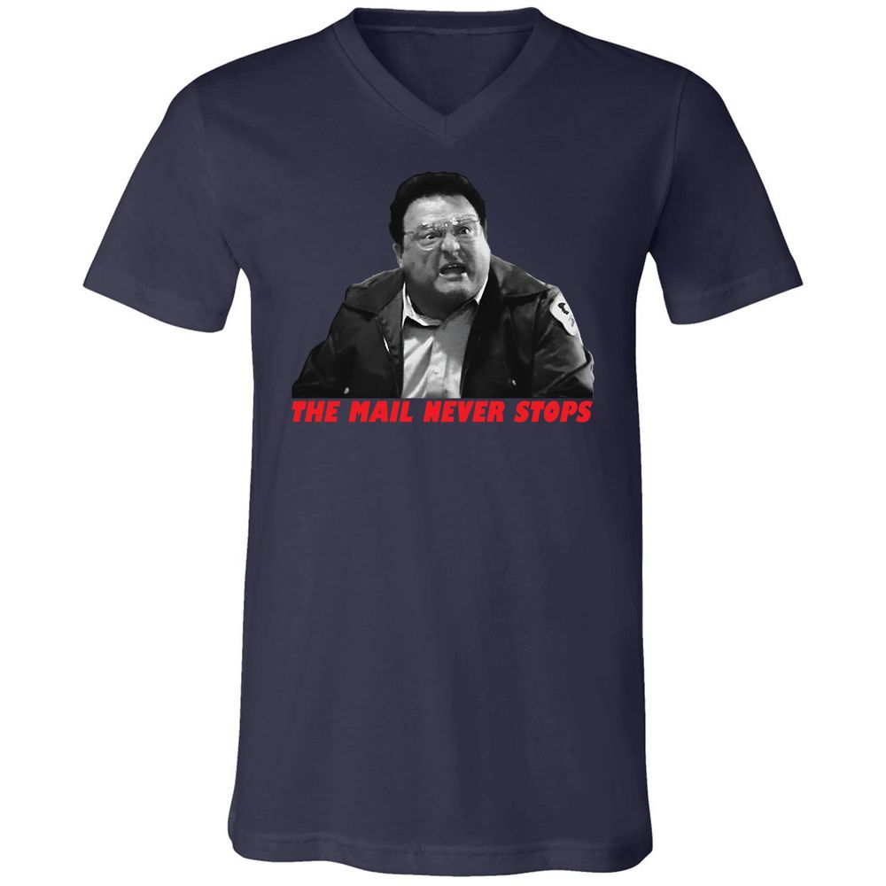 Unisex V-Neck T-Shirt - NKP9F9Q7 - Navy - 9