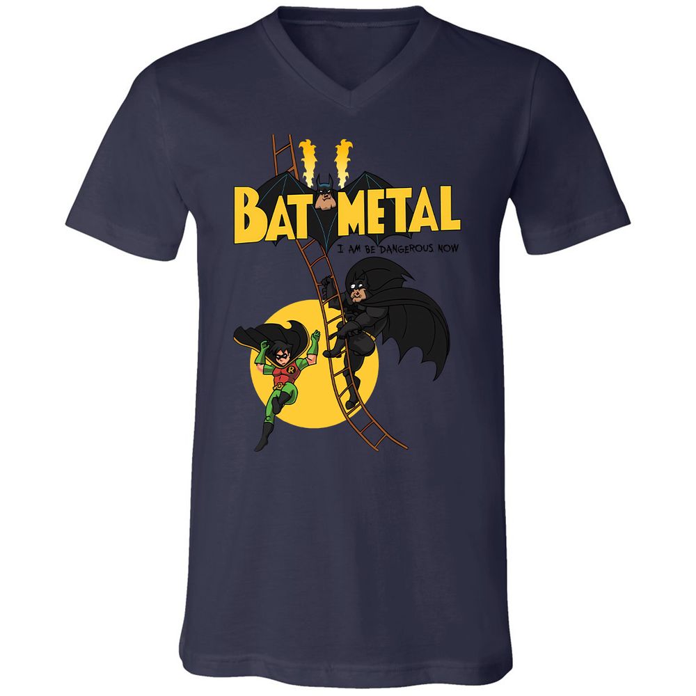 Unisex V-Neck T-Shirt - A15HXCUQ - Navy - 9