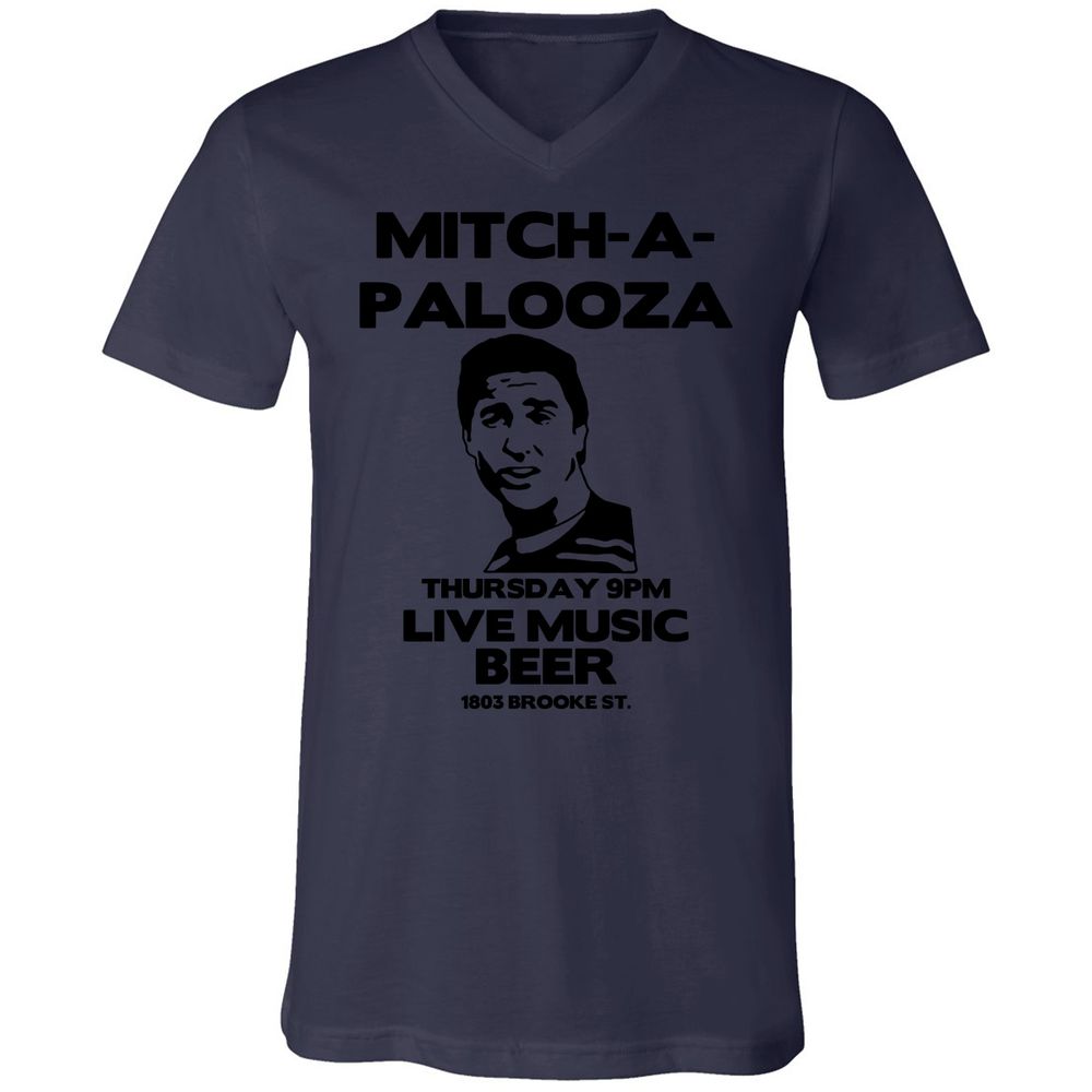 Unisex V-Neck T-Shirt - 63FYL2BA - Navy - 9