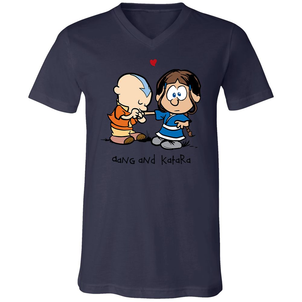 Unisex V-Neck T-Shirt - 3PAZE596 - Navy - 9