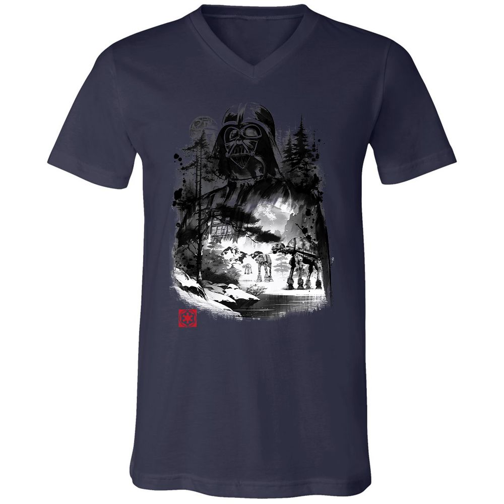 Unisex V-Neck T-Shirt - ZC1TVGQ6 - Navy - 9