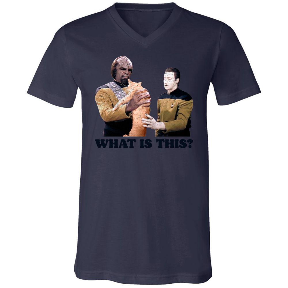 Unisex V-Neck T-Shirt - YKNF1RGE - Navy - 9