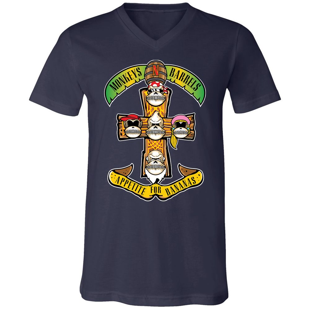 Unisex V-Neck T-Shirt - SQ2WY1PF - Navy - 9