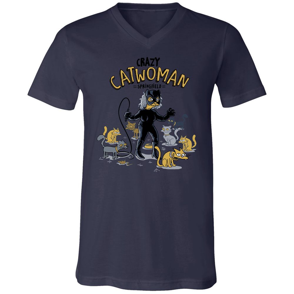 Unisex V-Neck T-Shirt - AHGM4F5Z - Navy - 9