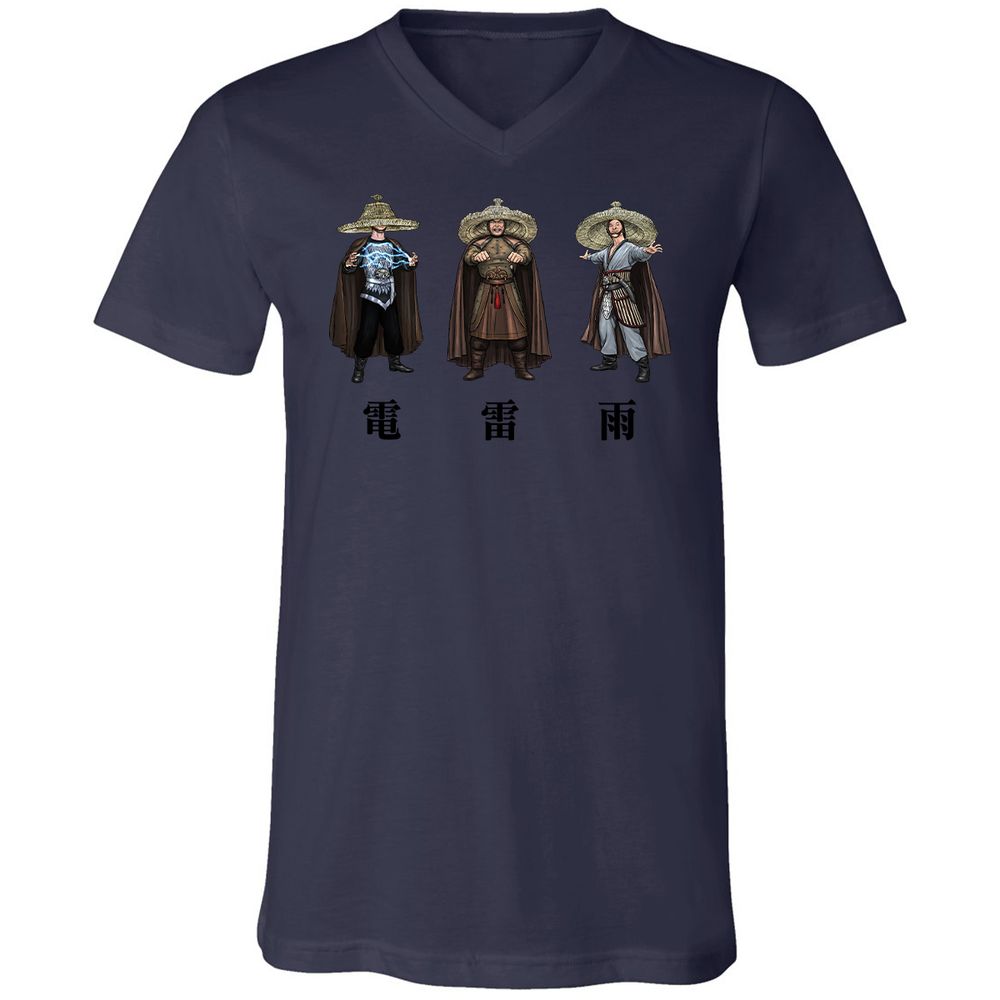 Unisex V-Neck T-Shirt - JGJQZMR2 - Navy - 9