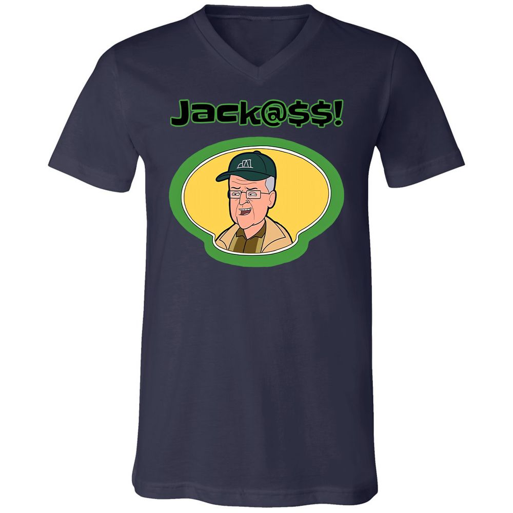 Unisex V-Neck T-Shirt - X6ARJA49 - Navy - 9