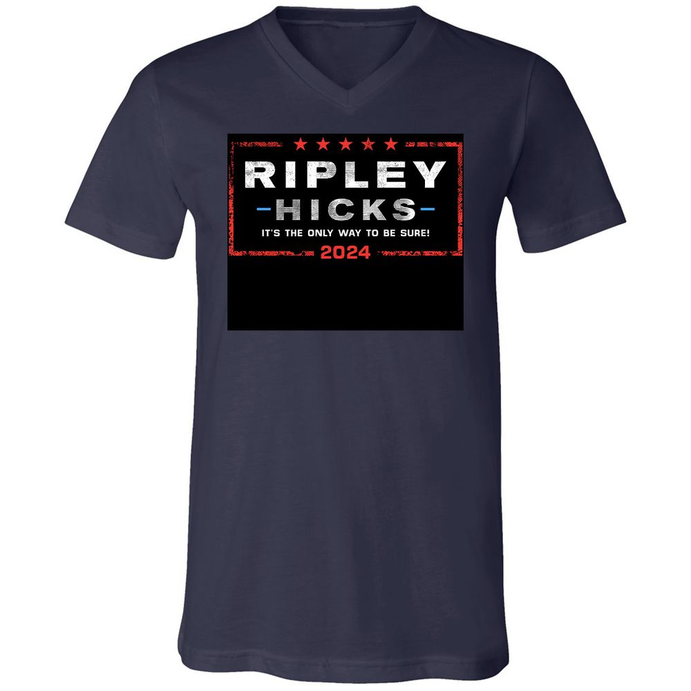 Unisex V-Neck T-Shirt - F7C5NE65 - Navy - 9