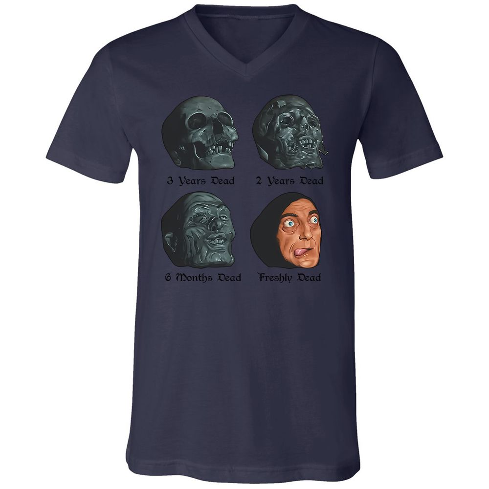 Unisex V-Neck T-Shirt - CAFY47VA - Navy - 9