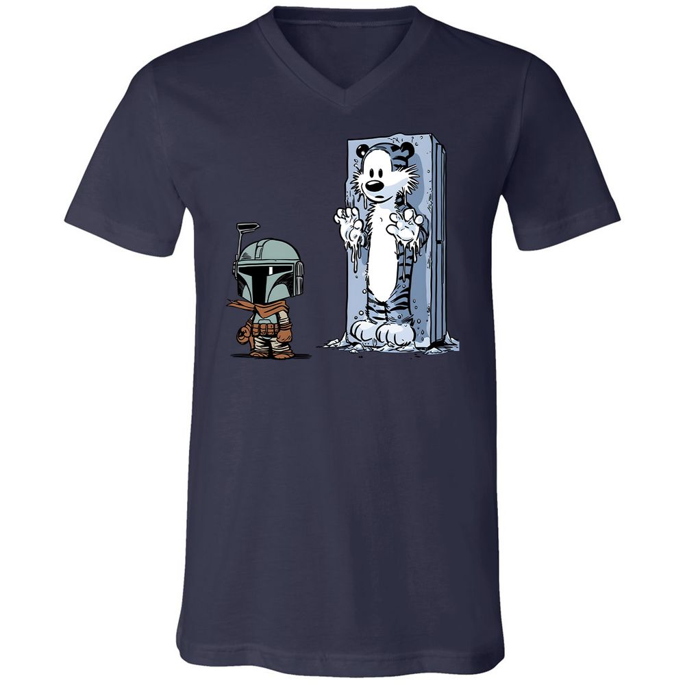 Unisex V-Neck T-Shirt - JN7RCT4G - Navy - 9