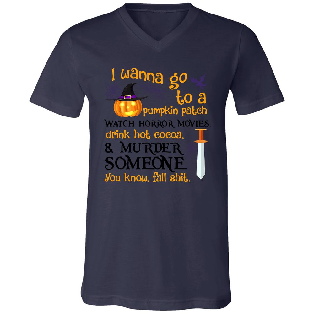 Unisex V-Neck T-Shirt - 64DPAC1T - Navy - 9