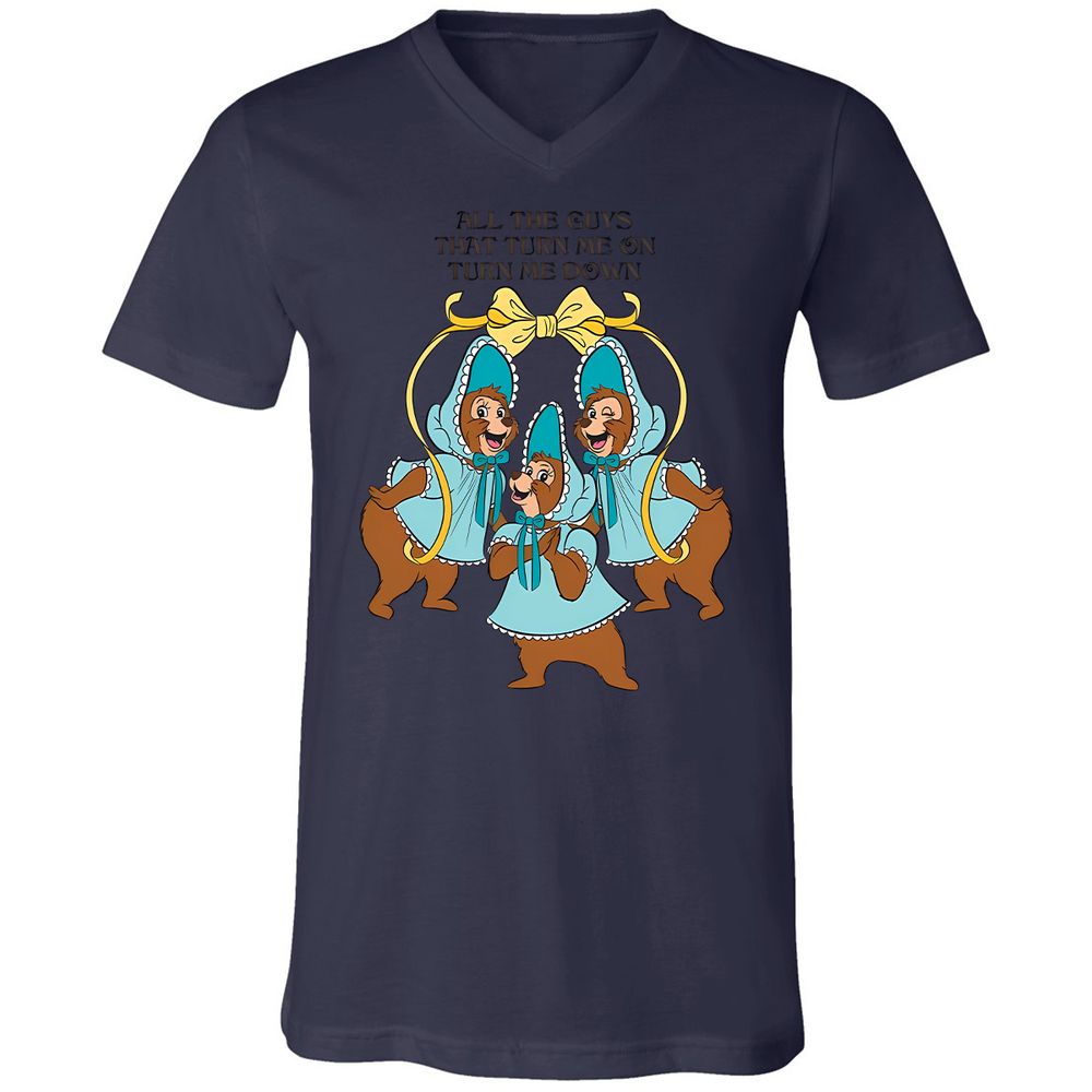 Unisex V-Neck T-Shirt - 7X4QUY5R - Navy - 9