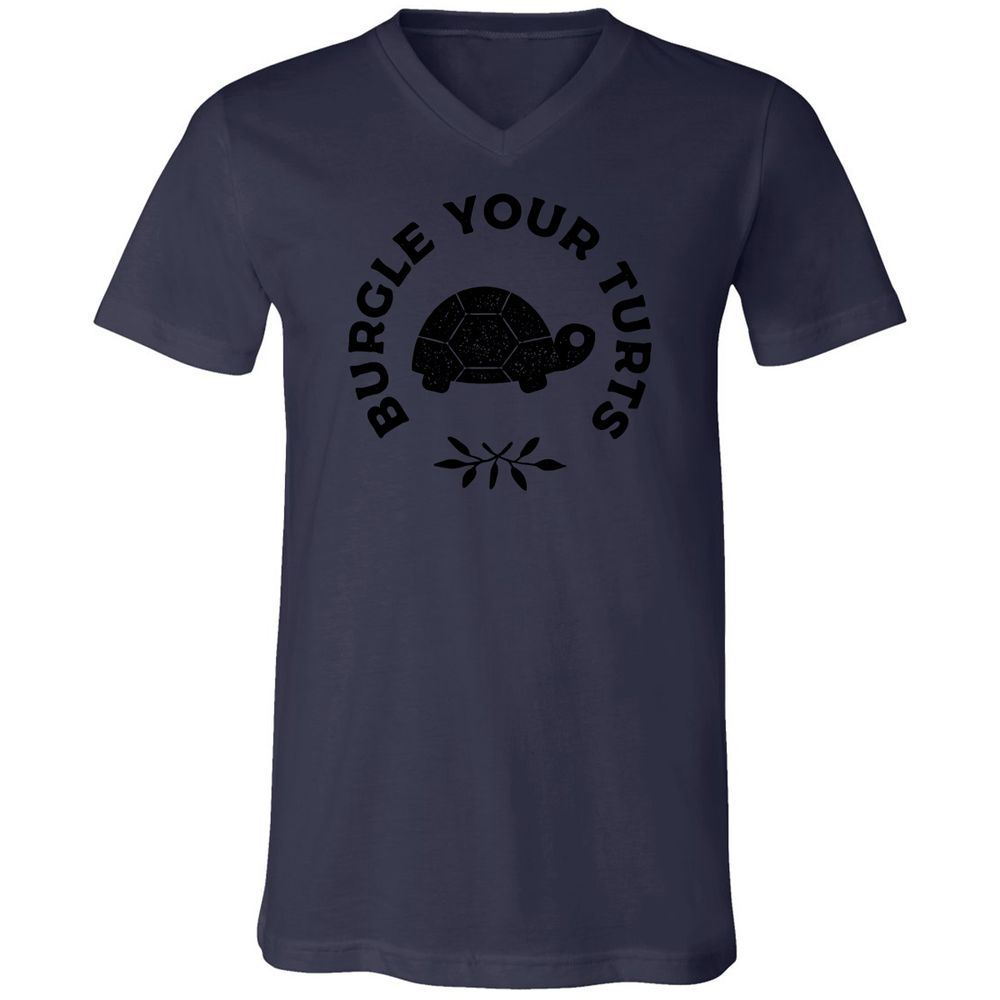 Unisex V-Neck T-Shirt - 8M3PF9HB - Navy - 9