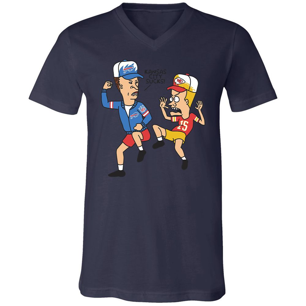 Unisex V-Neck T-Shirt - 852LTBDQ - Navy - 9