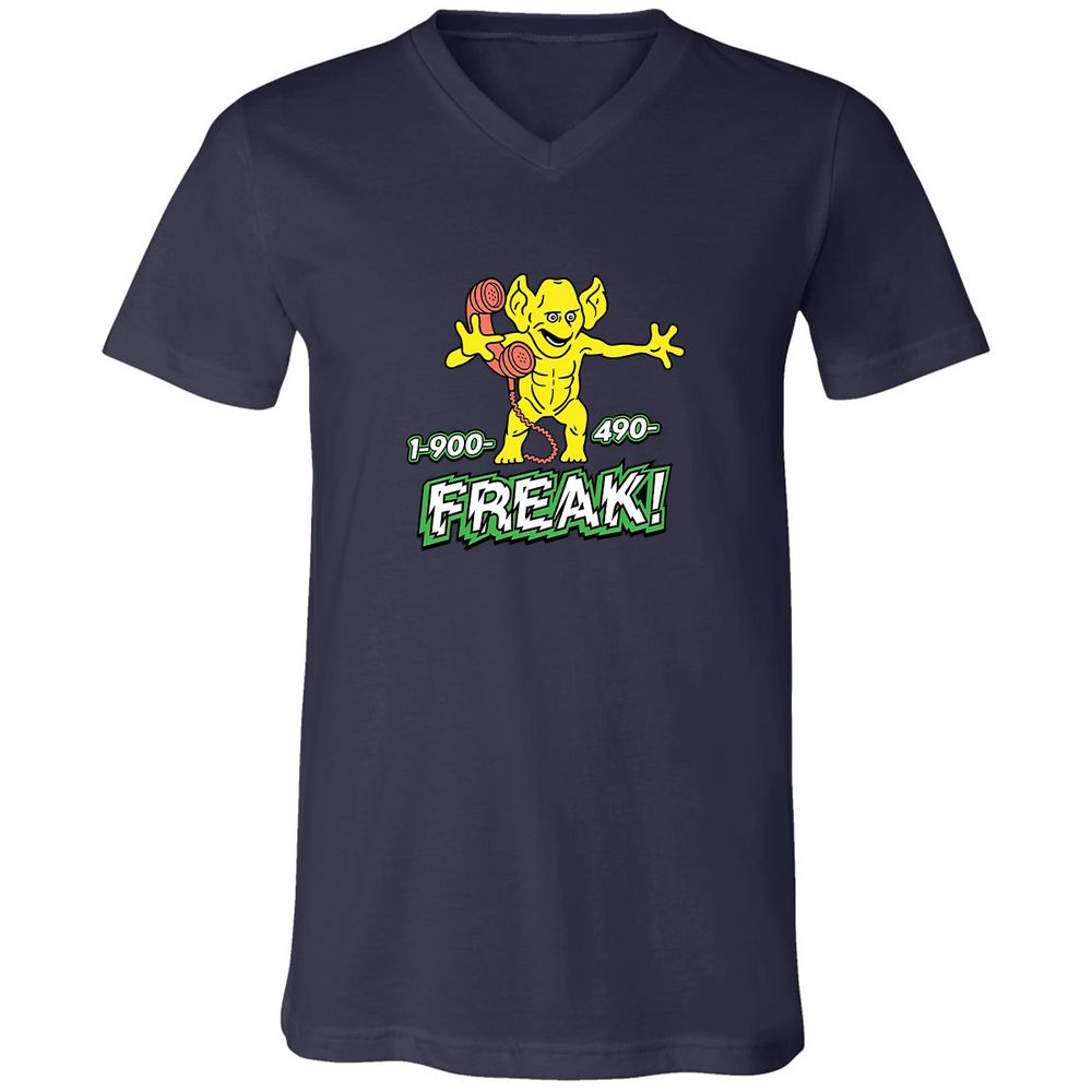 Unisex V-Neck T-Shirt - 7DX7D5LC - Navy - 9