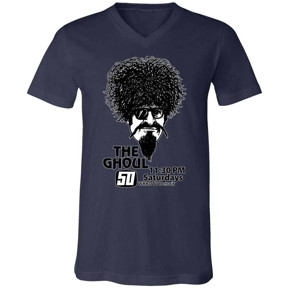 Unisex V-Neck T-Shirt - EFZGH8GP - Navy - 9