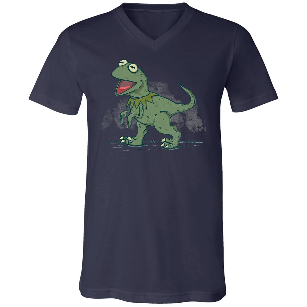 Unisex V-Neck T-Shirt - N9DV84NF - Navy - 9