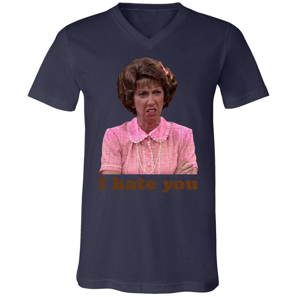 Unisex V-Neck T-Shirt - SQNJ7LQT - Navy - 9