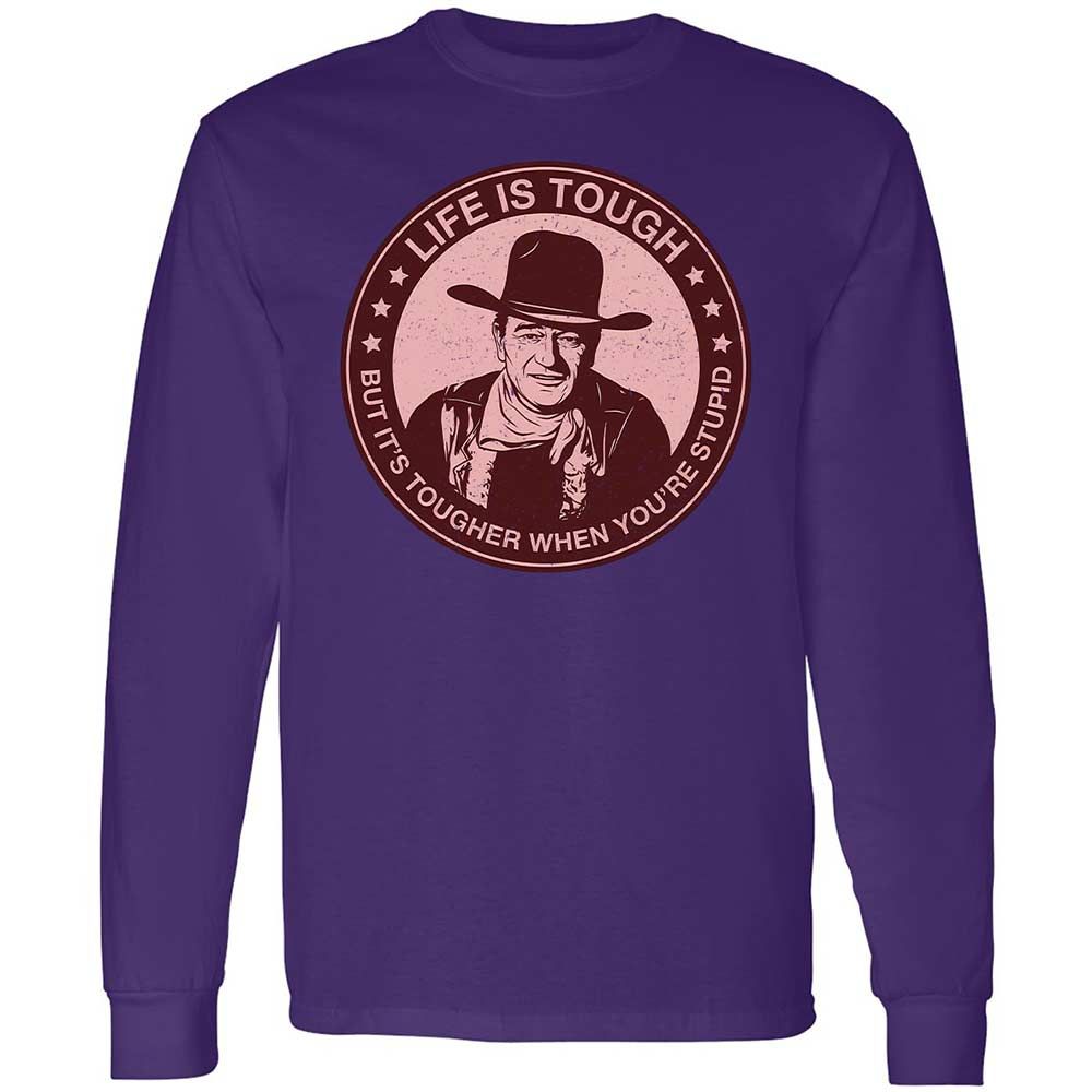 Long Sleeve T-Shirt - E6ZMKBBC - Purple - 9