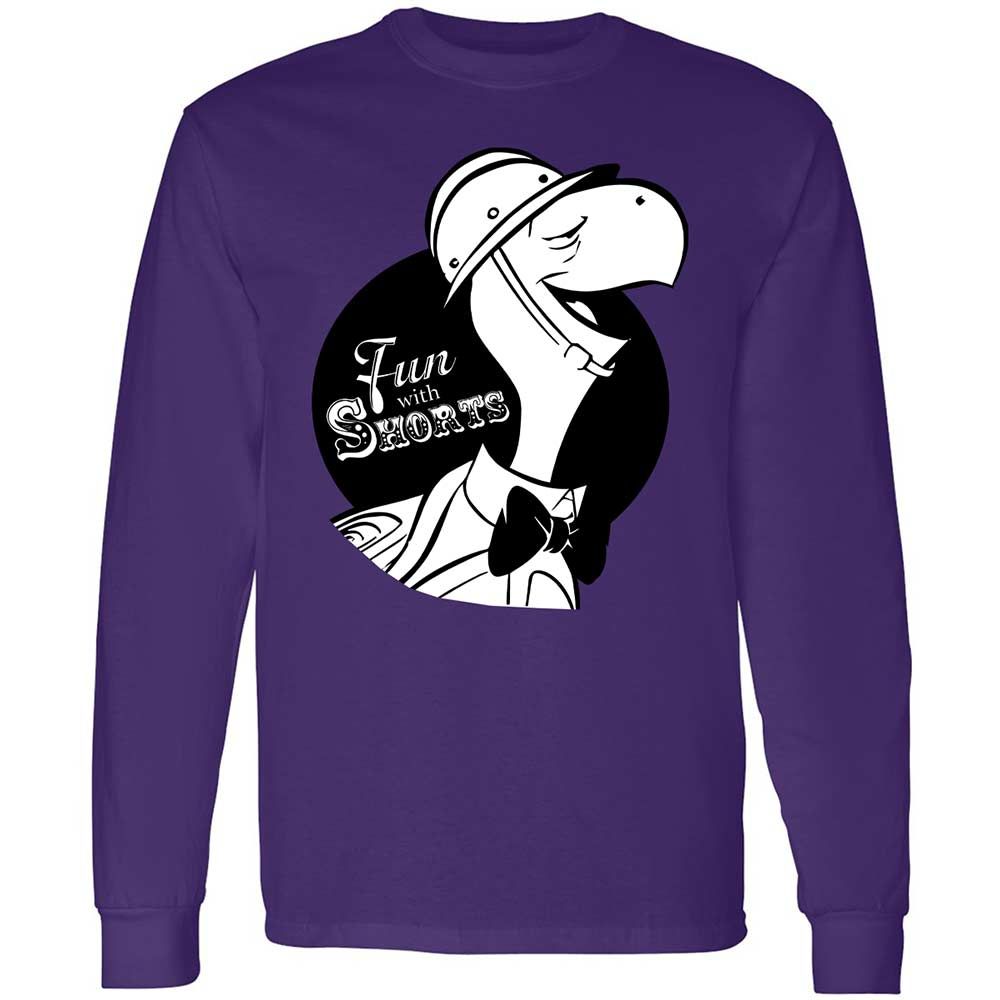 Long Sleeve T-Shirt - VDRB5KY8 - Purple - 9