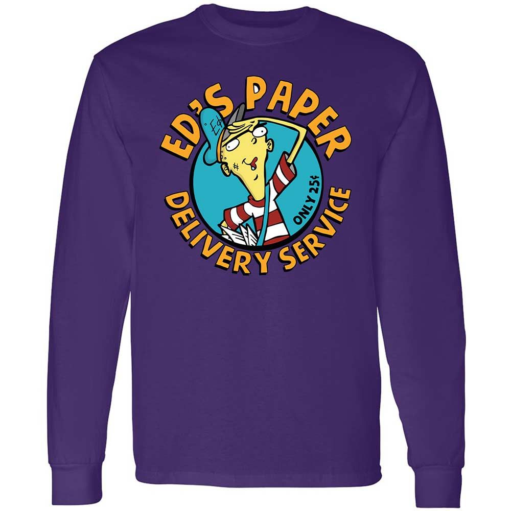 Long Sleeve T-Shirt - TE5YUV1J - Purple - 9