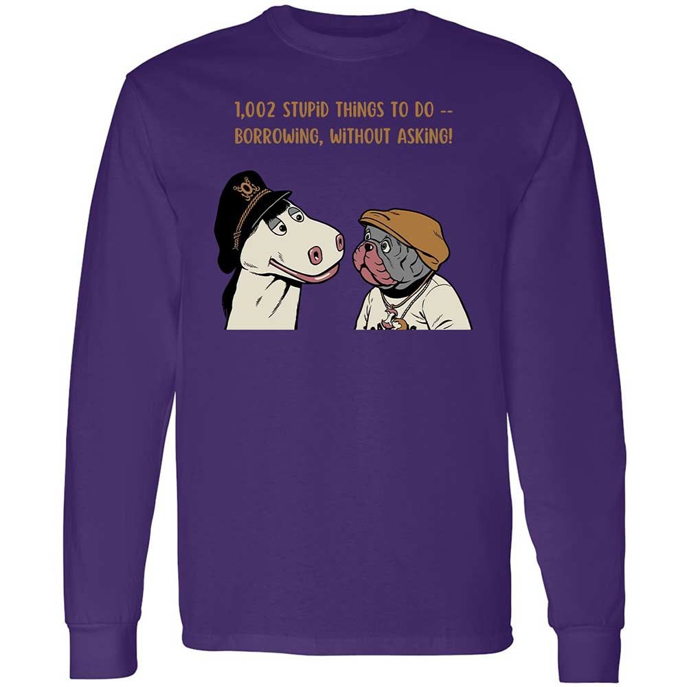 Long Sleeve T-Shirt - EM71BH8F - Purple - 9