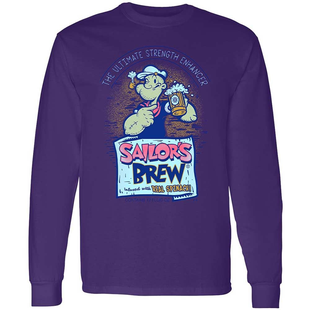 Long Sleeve T-Shirt - XQRSCW7R - Purple - 9