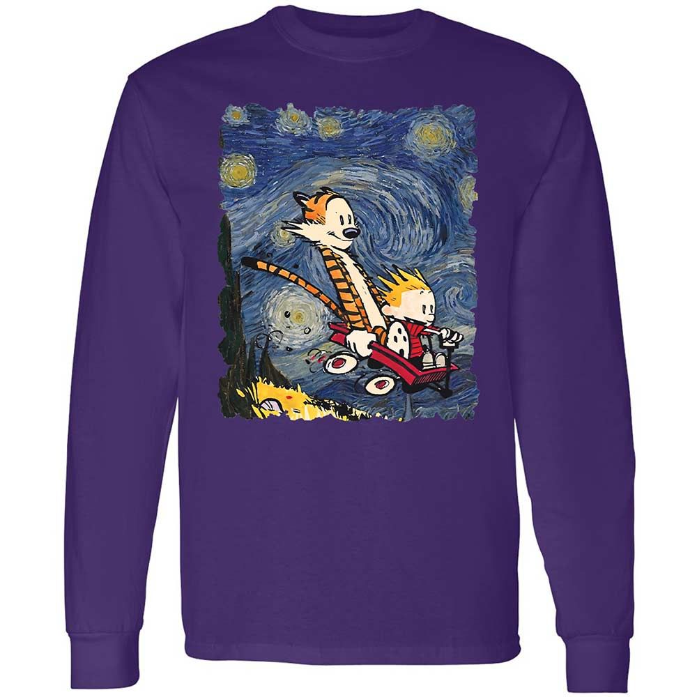 Long Sleeve T-Shirt - TFY5XZCE - Purple - 9
