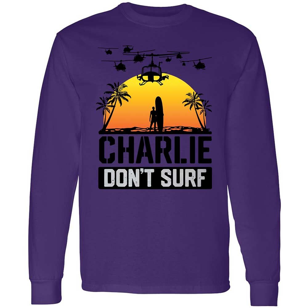 Long Sleeve T-Shirt - XJR6FW9M - Purple - 9