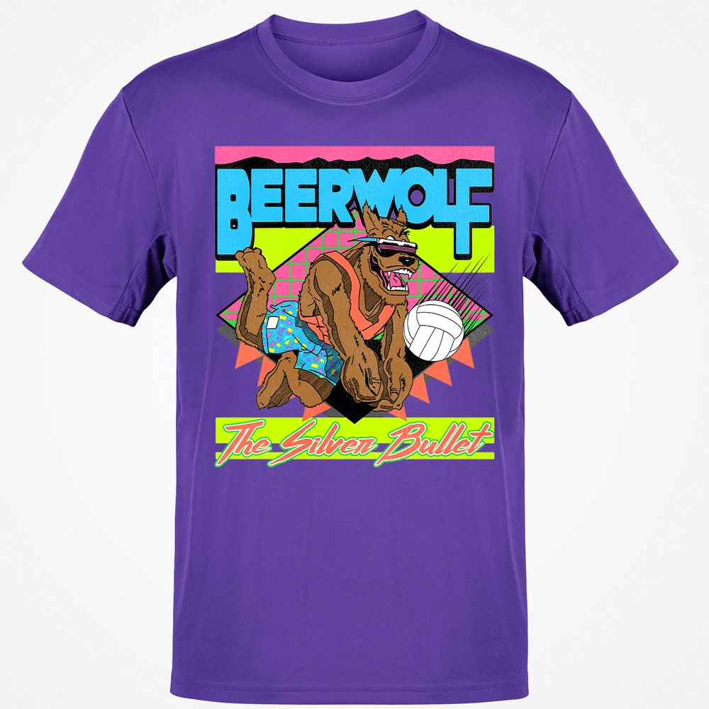 Retro Beach Wolf - Purple - 9