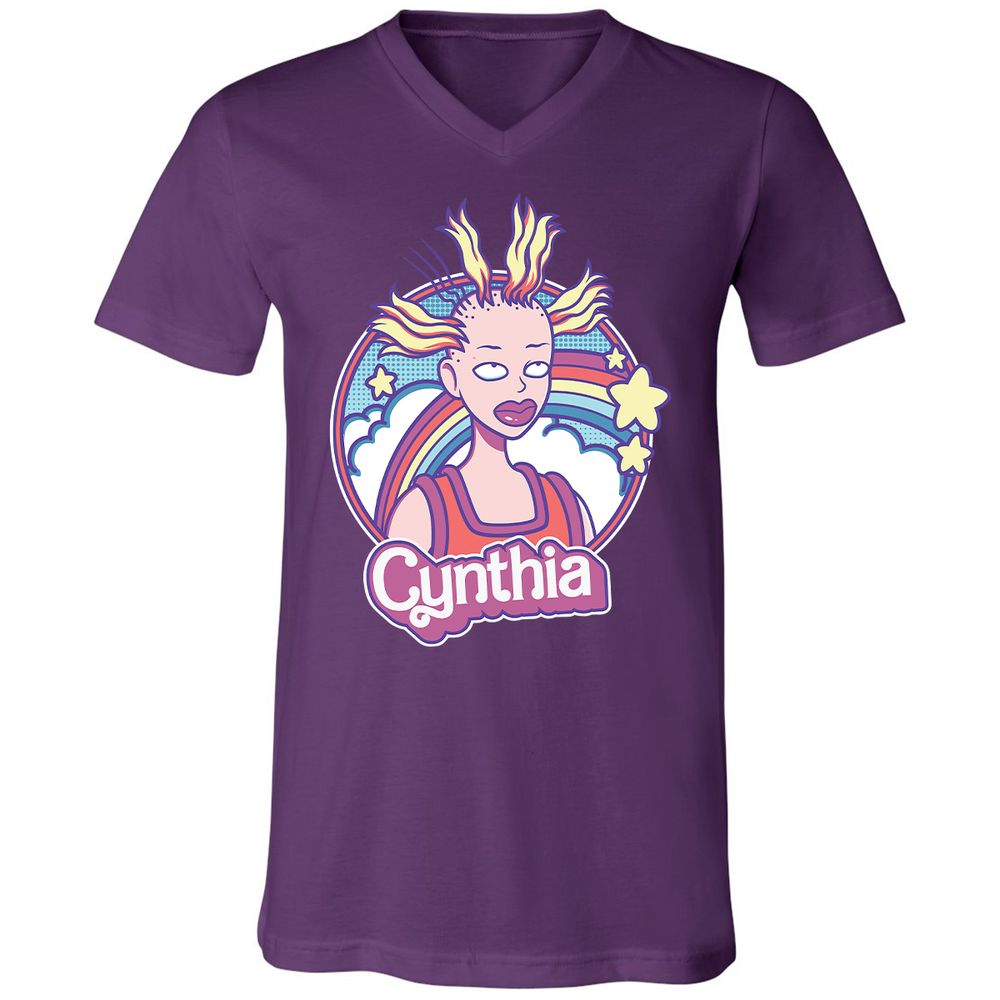 Unisex V-Neck T-Shirt - XKX7HKH4 - Team Purple - 9