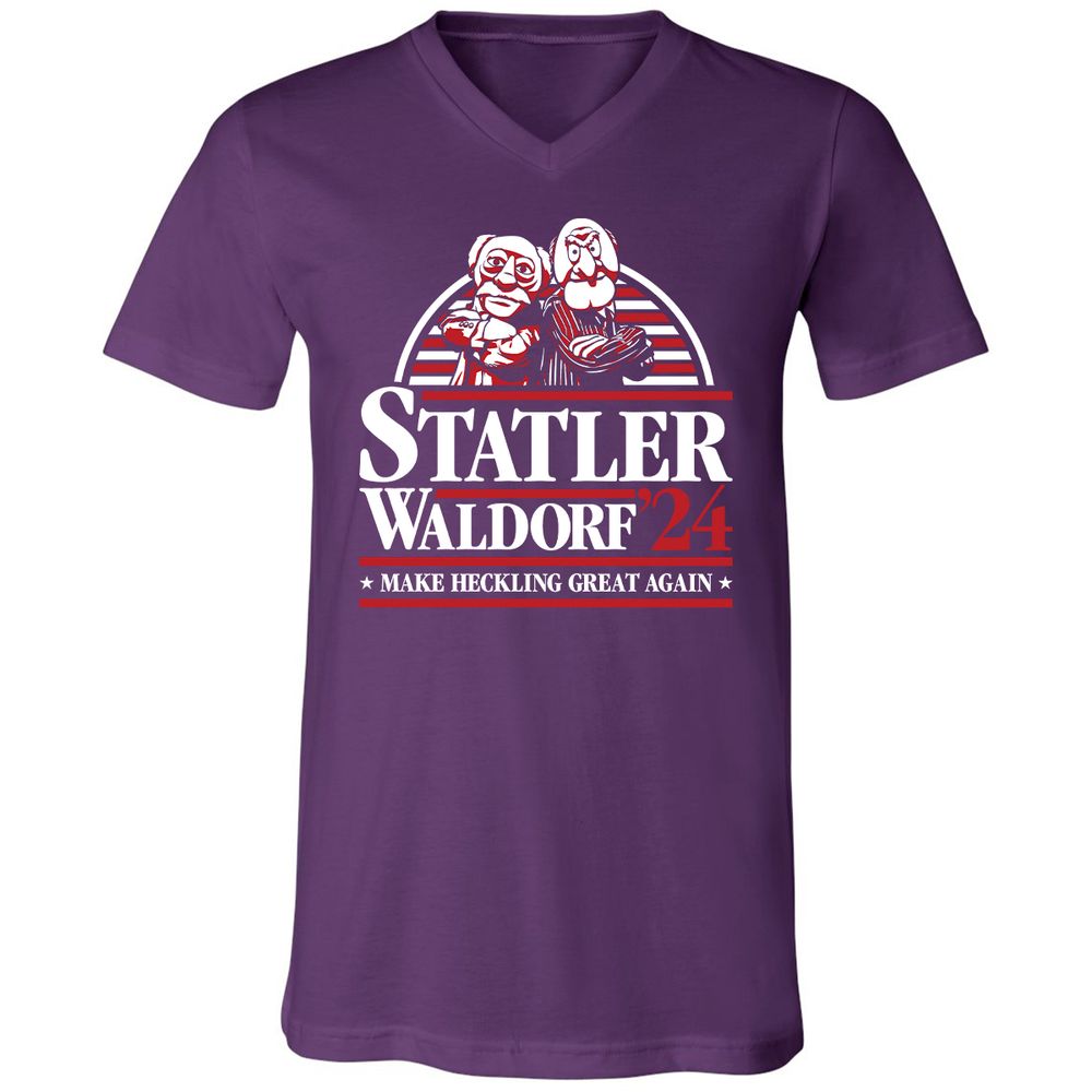 Unisex V-Neck T-Shirt - BSNERUY2 - Team Purple - 9