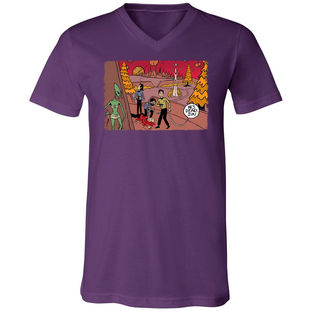 Unisex V-Neck T-Shirt - 6X8JSEMB - Team Purple - 9