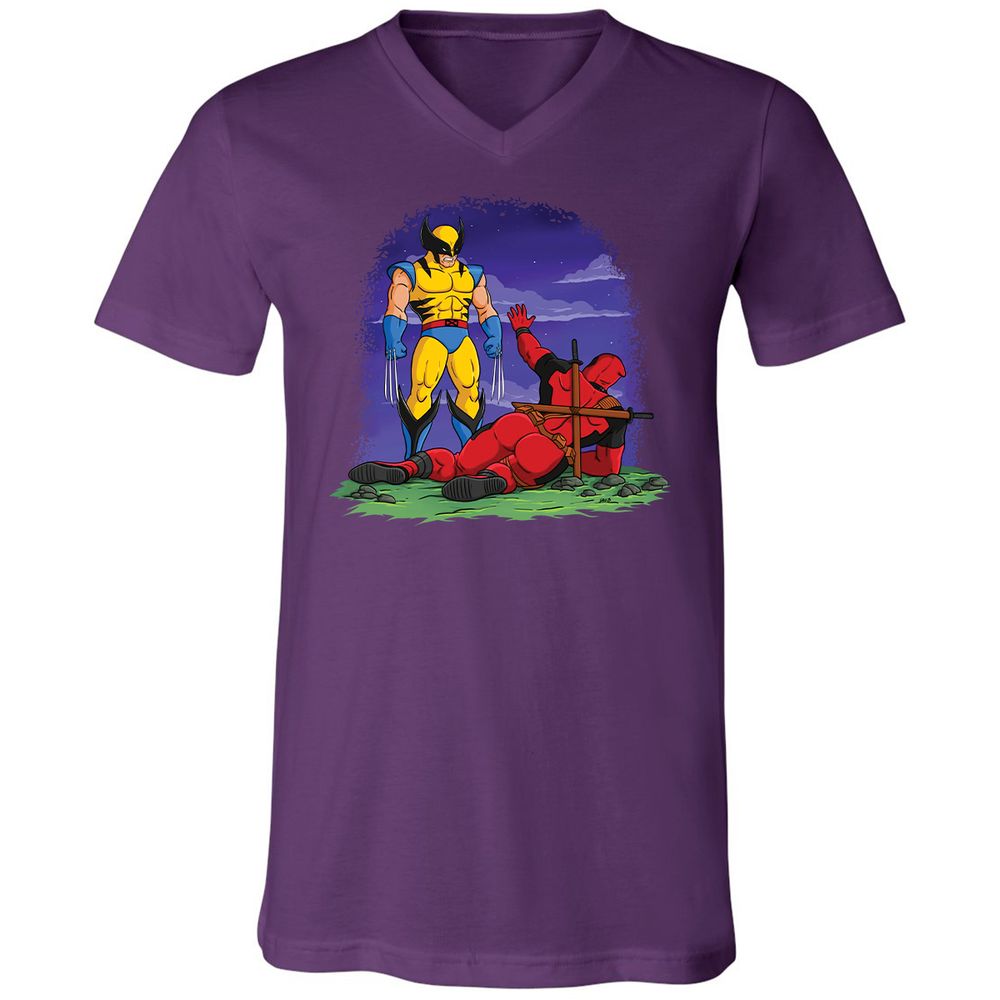 Unisex V-Neck T-Shirt - FG8WXZWB - Team Purple - 9