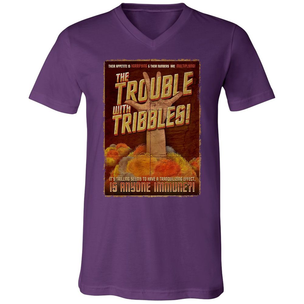 Unisex V-Neck T-Shirt - H4ASSJP4 - Team Purple - 9