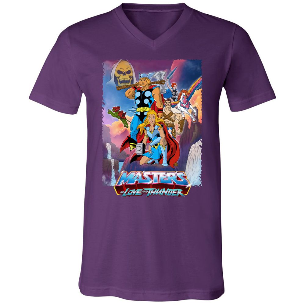 Unisex V-Neck T-Shirt - XEB6EWRZ - Team Purple - 9