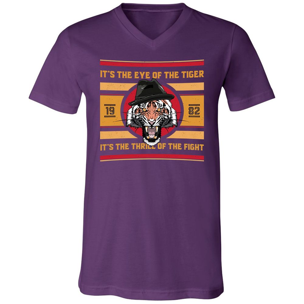 Unisex V-Neck T-Shirt - SRG7D2ZH - Team Purple - 9