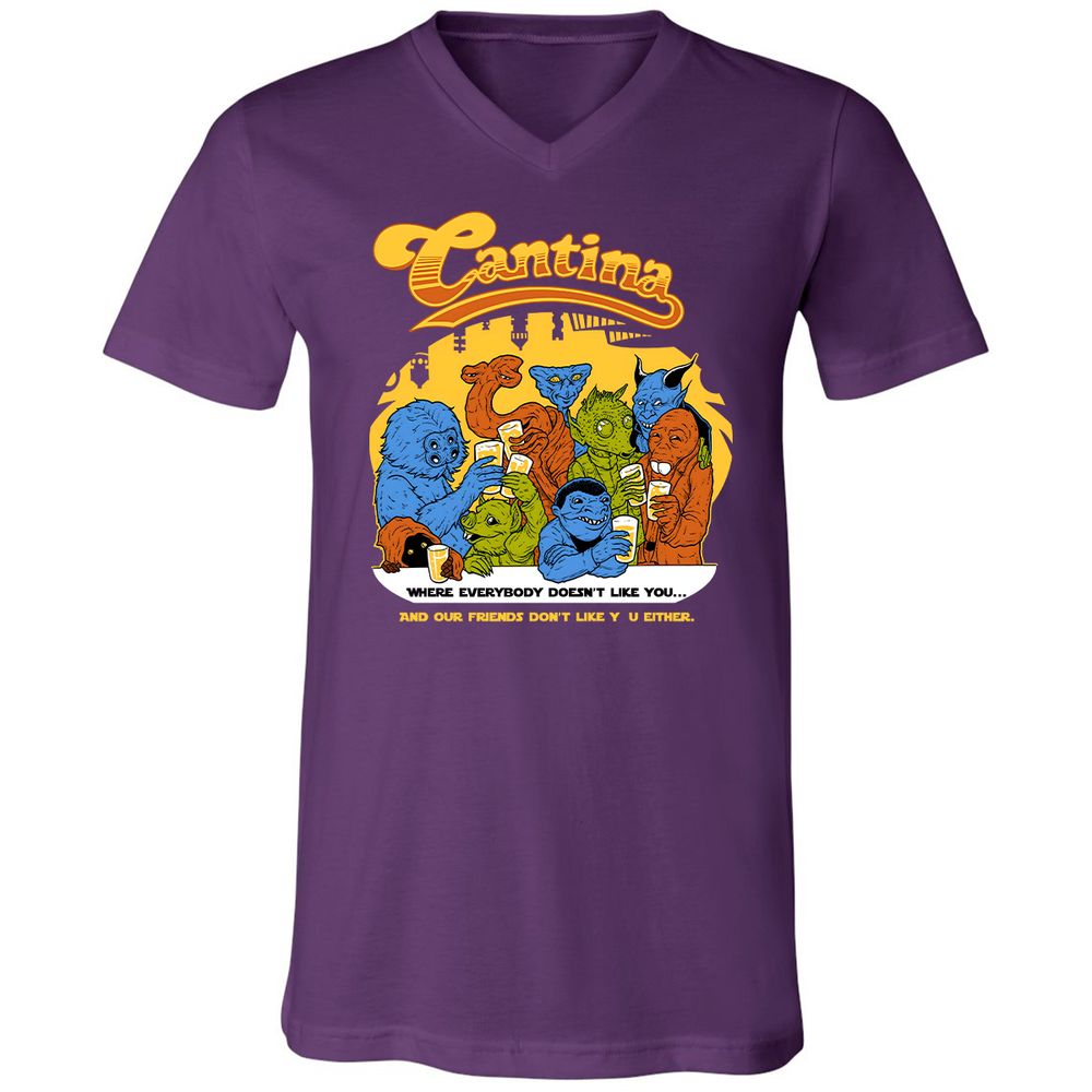 Unisex V-Neck T-Shirt - 1UCVQ2JX - Team Purple - 9