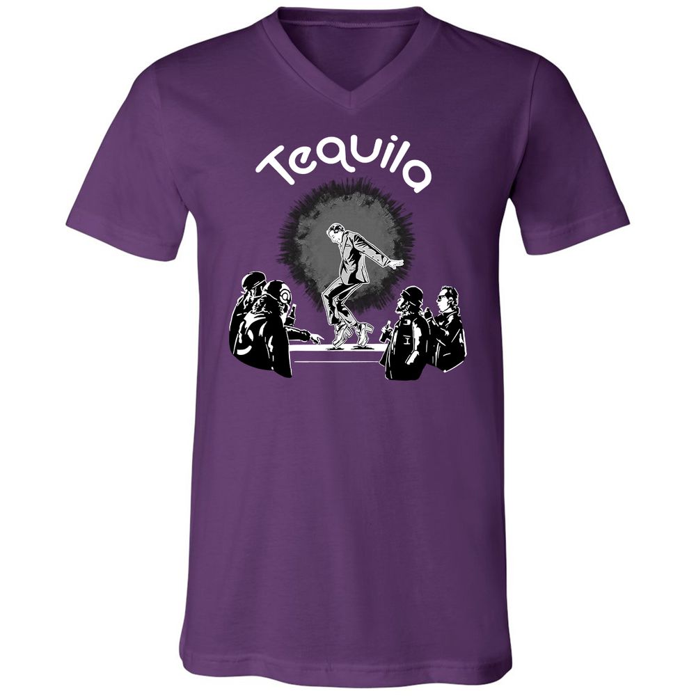 Unisex V-Neck T-Shirt - QRKM3NUU - Team Purple - 9