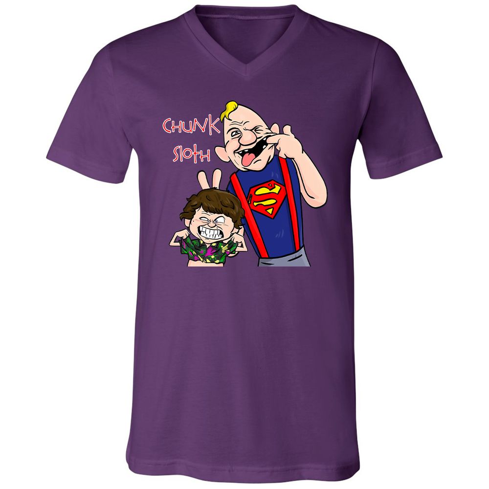 Unisex V-Neck T-Shirt - Q6A1HSZ3 - Team Purple - 9
