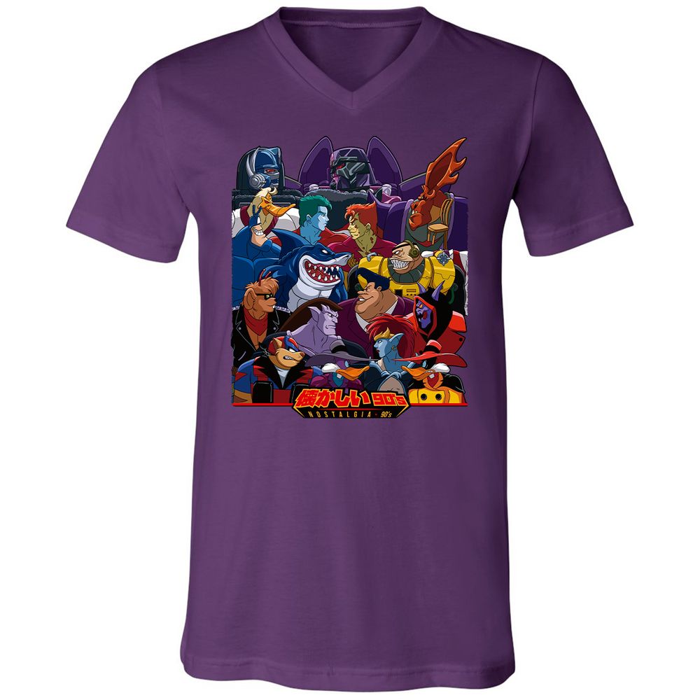 Unisex V-Neck T-Shirt - L3295ZJW - Team Purple - 9