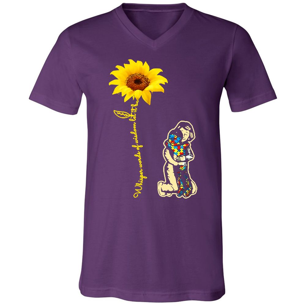 Unisex V-Neck T-Shirt - 4SWCKU3W - Team Purple - 9